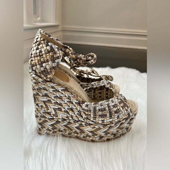 Hermes Shoes - Hermès Women's Gold/Bronze Espadrille Sandals Size 38